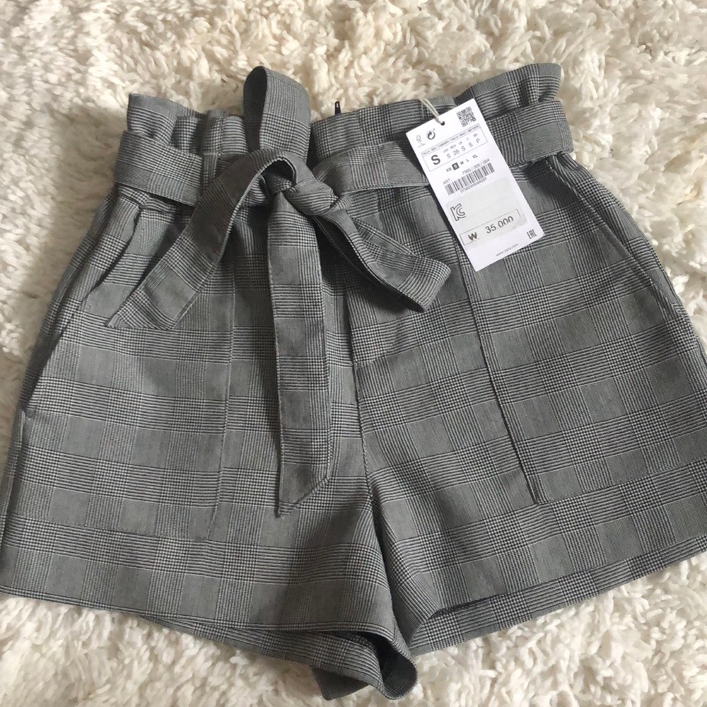 Zara Houndstooth Shorts